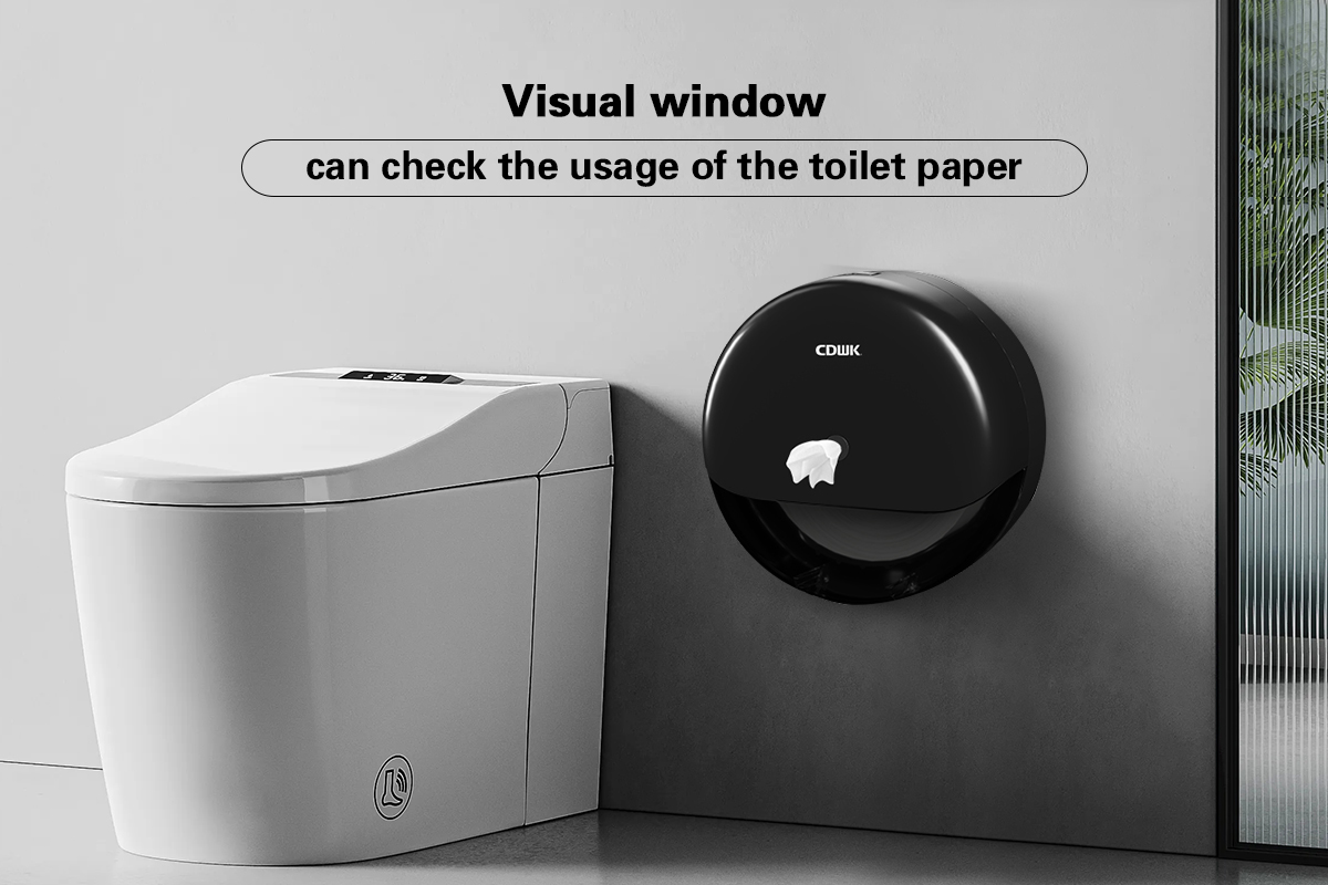 CDWK wall mounted jumbo roll toilet paper dispenser center pull roll dispenser