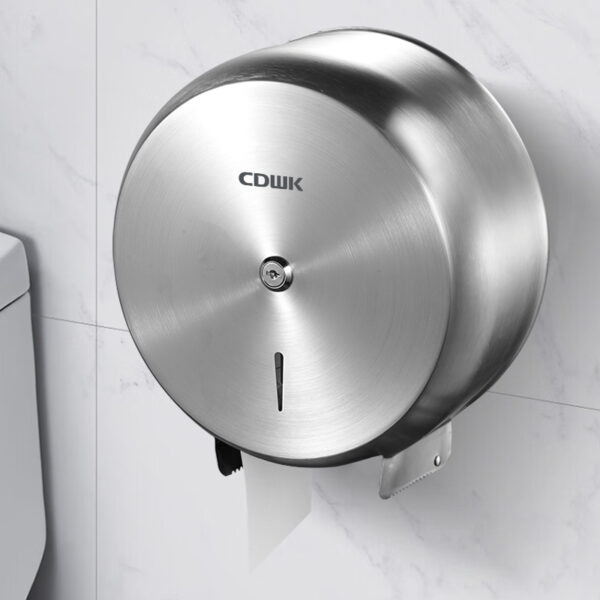 CDWK Paper Roll Dispenser Commercial Bathroom Toilet Large Plate Toilet Paper Dispenser