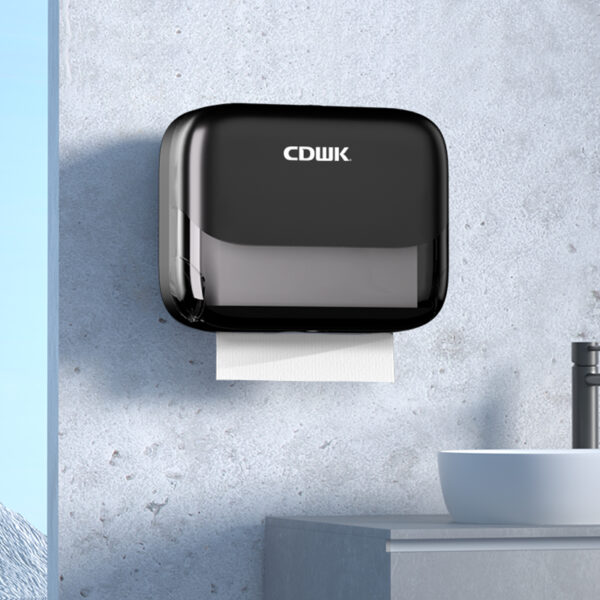 CDWK Towel Holder Restroom Wall Mount Bathroom N-fold single pack toilet paper holder