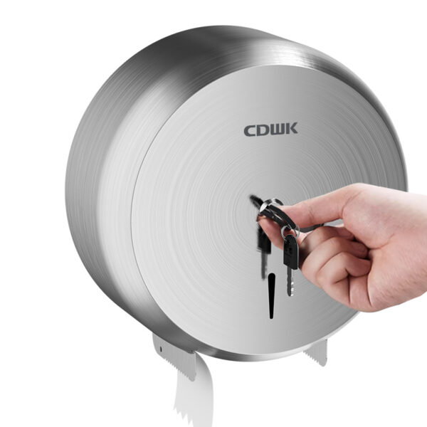 CDWK Paper Roll Dispenser Commercial Bathroom Toilet Large Plate Toilet Paper Dispenser4