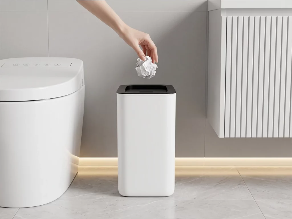 Wall mounted trash can4