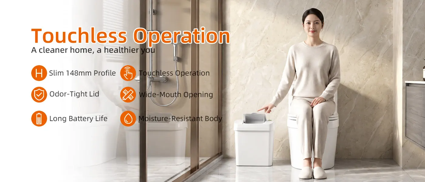 Touchless Bathroom Trash Can2
